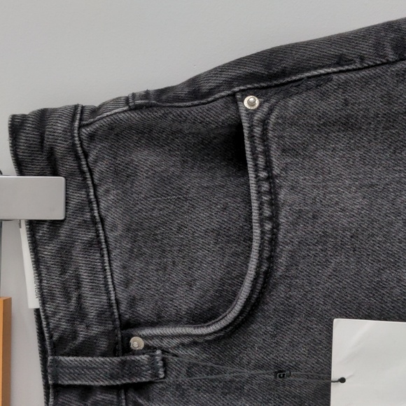 ZARA | High Rise Cotton Jean Shorts, Black, Womens US 6 - Picture 4 of 8